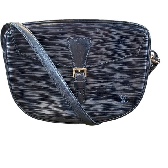 Louis Vuitton Jeune Fille Epi Shoulder Bag Black Leather Crossbody Gold Hardware - Picture 1 of 16